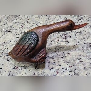Mandalay Box Company Hand Carved Wooden Duck Figure